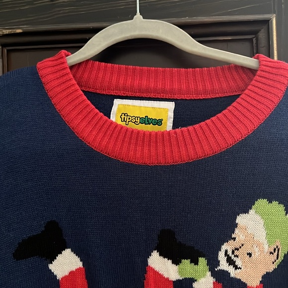 TipsyElves Santa’s Little Helpers Keg Stand Ugly Christmas Sweater SZ XXL - Picture 8 of 10